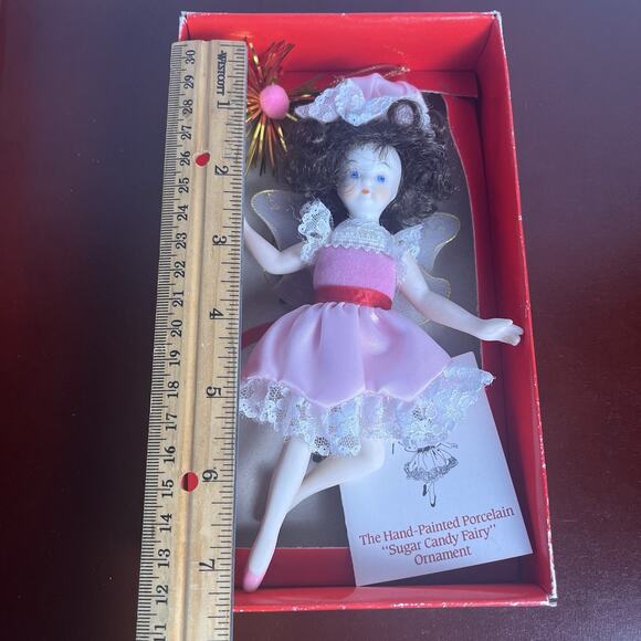 Christmas Ornament Collectors Club Porcelain Jingle Bell & Sugar Candy Fairy Lot - Picture 13 of 16